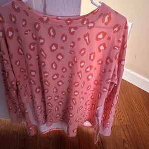 Pink Leopard Print Women's Top